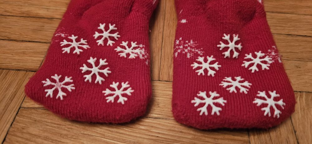 Skarpetki świąteczne czerwone jak nowe na święta unisex 50 - 68