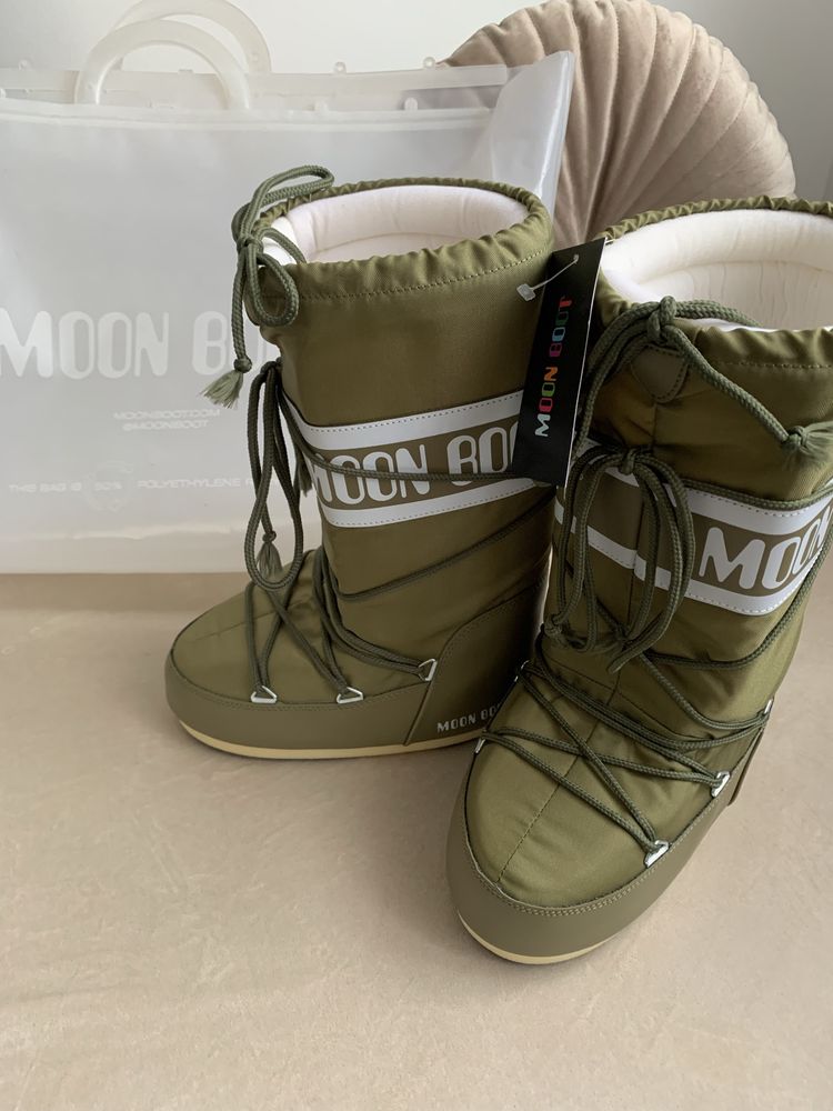 Moon Boot śniegowce buty zimowe yeti khaki