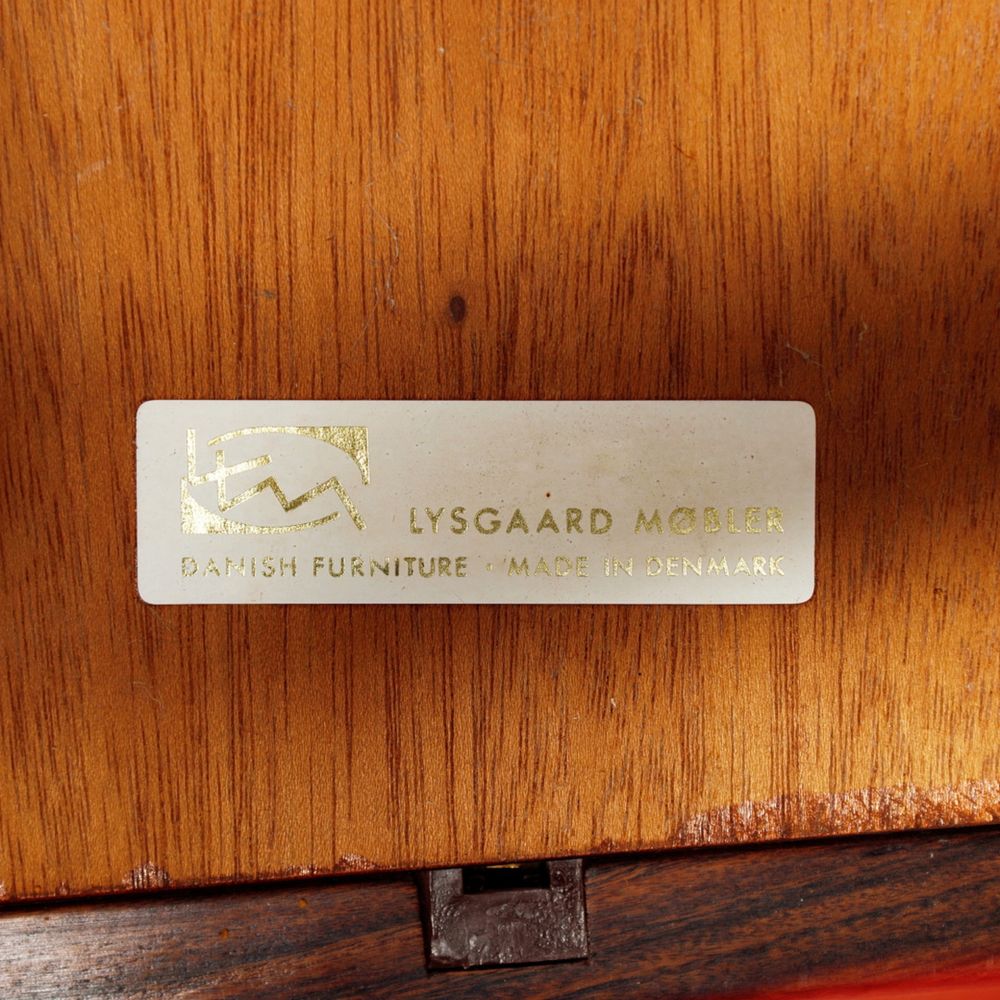 Duże biurko z palisandru 1960-70 Lysgaard Mobler - Dania
