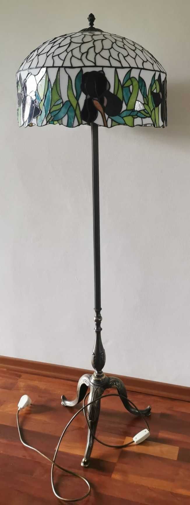 Lampa witrażowa stojącą w stylu Tiffany - Kędzierzyn-Koźle