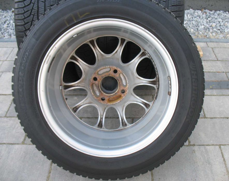 Alufelgi 4x108 Citroen 16cali opony zimowe 215/55r16 Hankook 18r