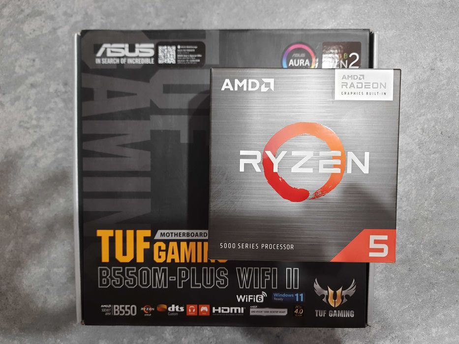 Не вскрывать. Asus TUF Gaming B550M-PLUS WIFI II, AMD Ryzen 7 5700G