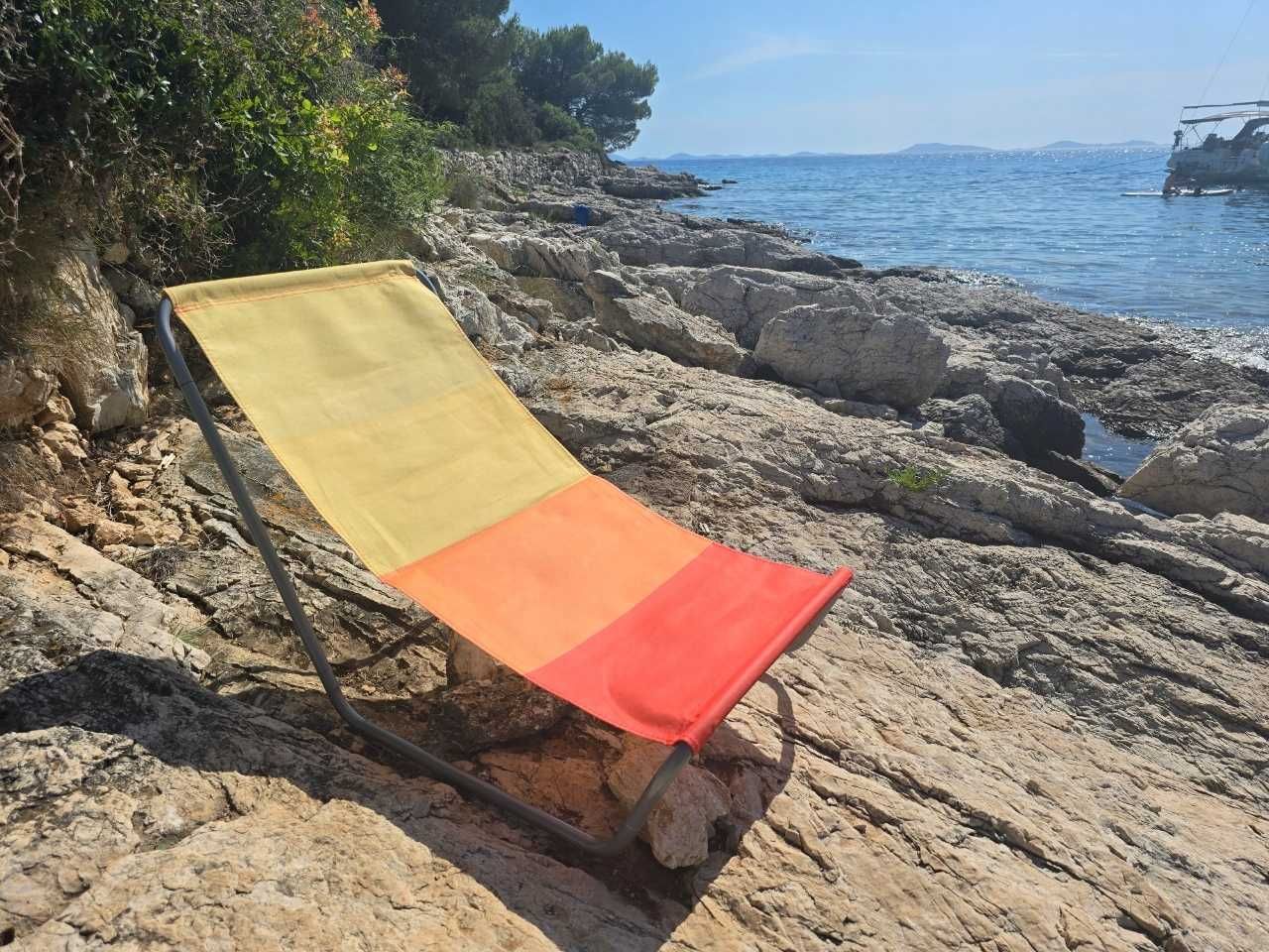 Leżak Składany Do Torby Plażowy Lekki Turystyczny Ogrodowy Z Pokrowcem