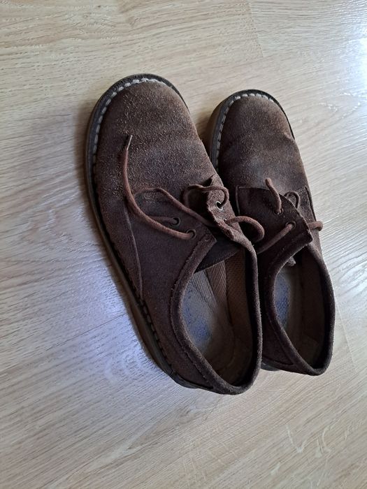 Welurowe trzewiki firmy Otmęt, brązowe, rozmiar 39