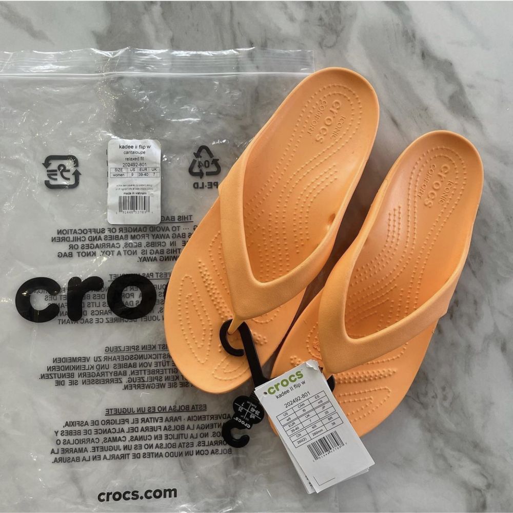 Женские вьетнамки крокс crocs оригинал w8 w9