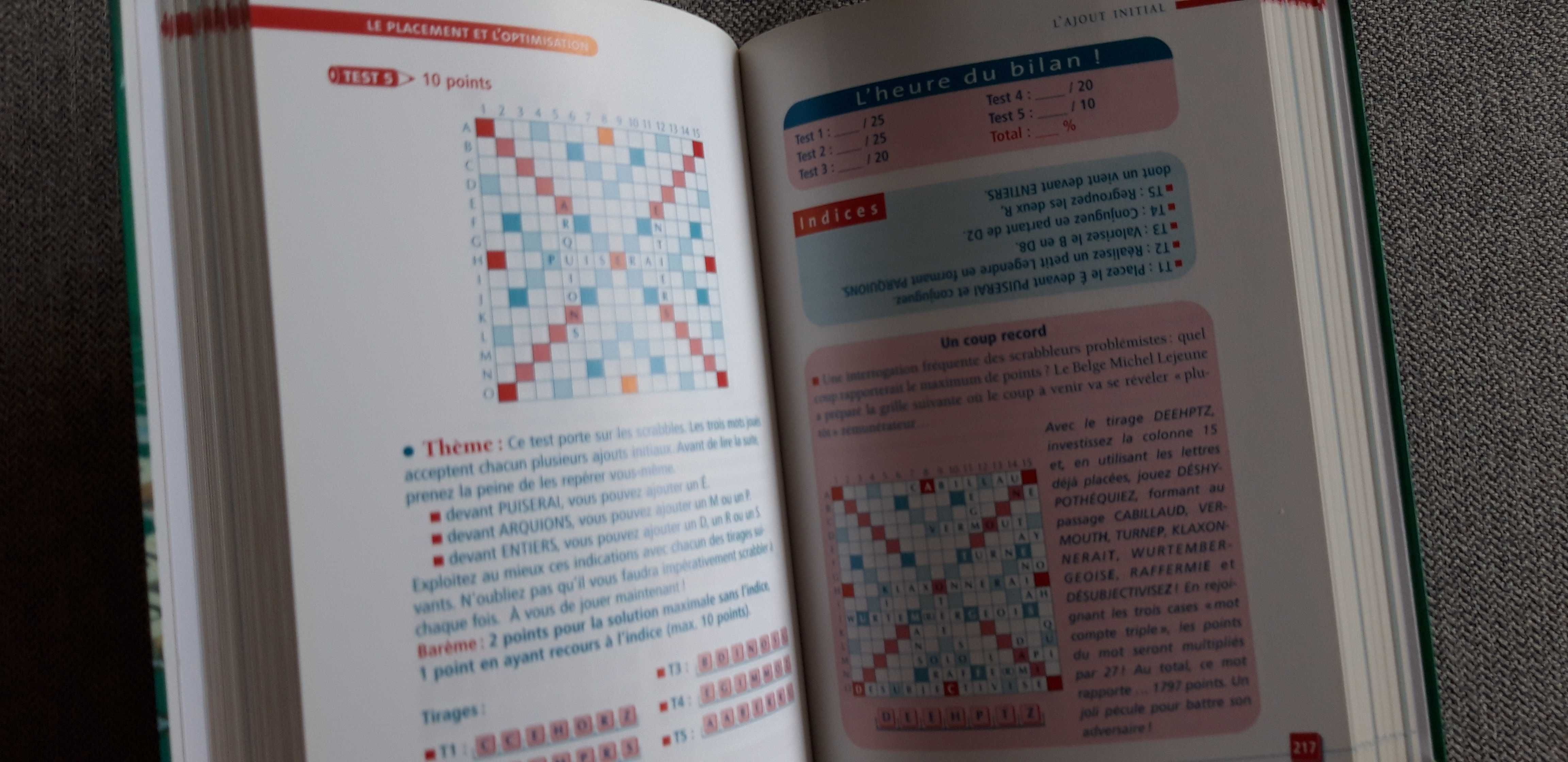 Livro "Gagnez au jeu du Scrabbel"