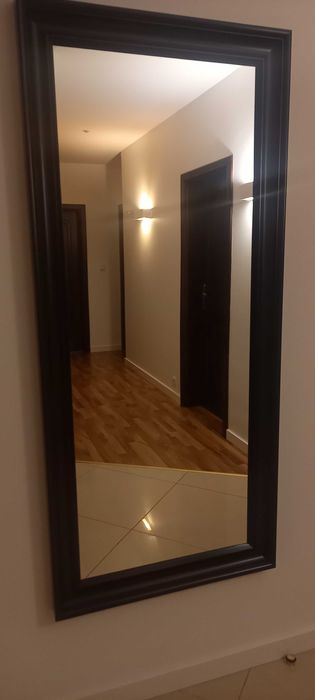 Lustro duże w brązowej ramie 165cmx73cm