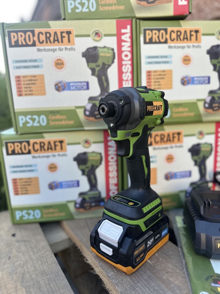 Акумуляторний винтоверт импакт Procraft Ps20 з акб та зп