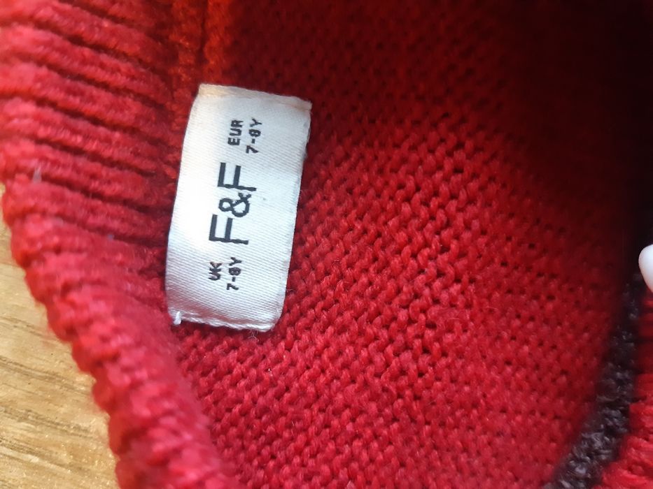 Sweter świąteczny 128 Mikołaj renifer 7/8 christmas chłopiec