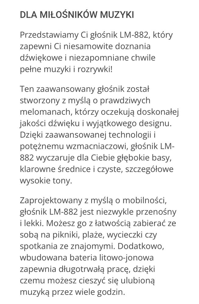 Nowy przenośny głośnik wielokolorowy