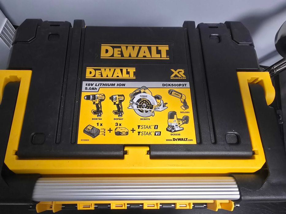 DeWalt DCK500P3T – Profesjonalny zestaw 5 narzędzi XR – NOWY