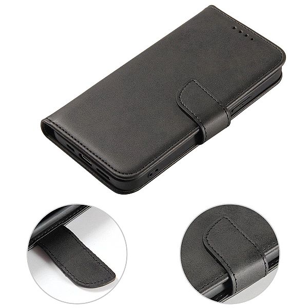 Etui Magnet Case z klapką na iPhone 16e - czarne