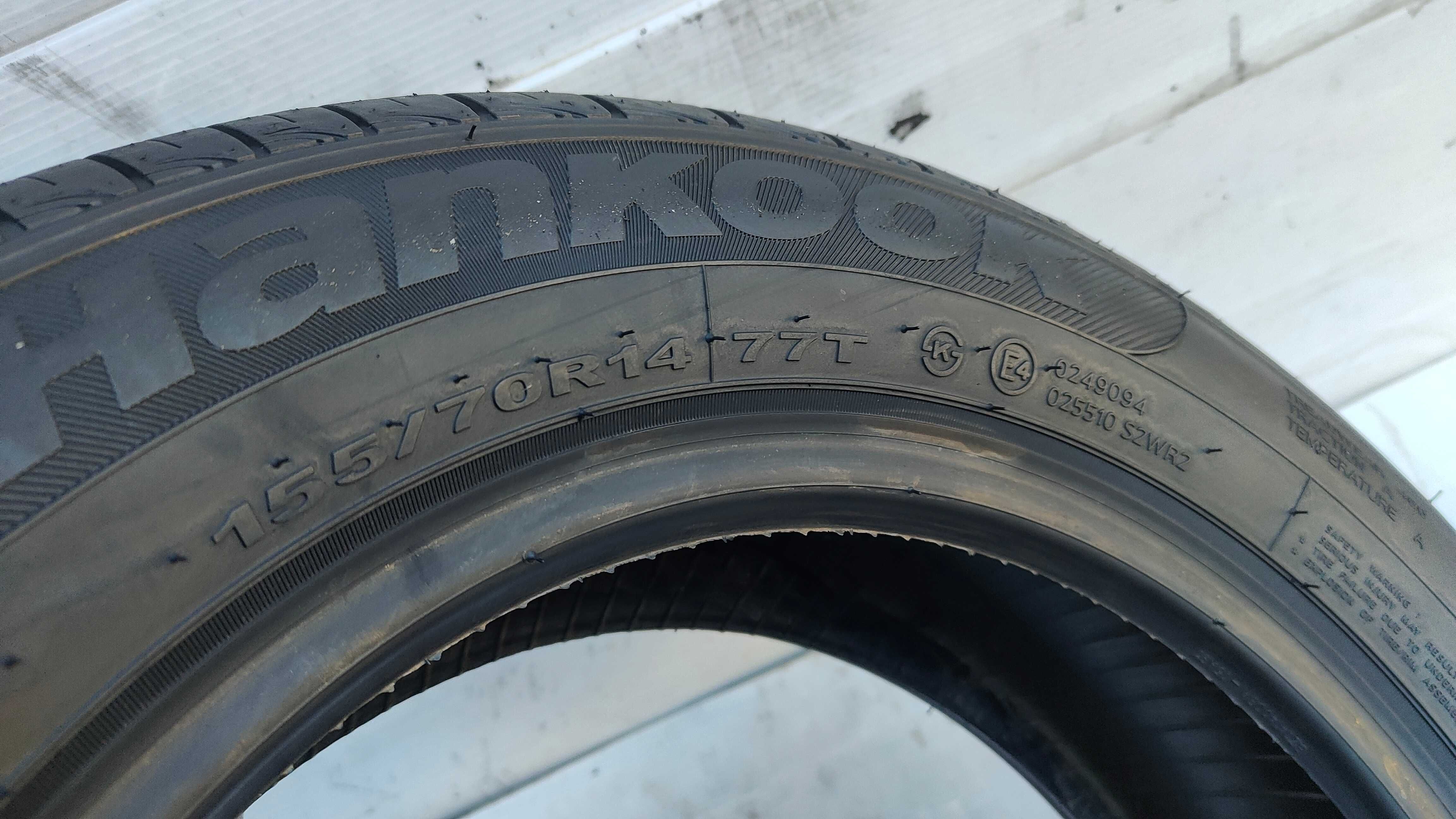 Opony Letnie 155/70/14 Hankook 2szt 2020r Nowe