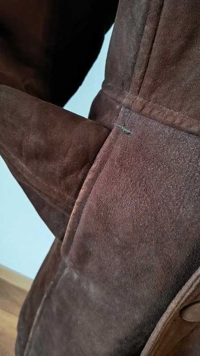 kożuch męski vintage prl z czapką