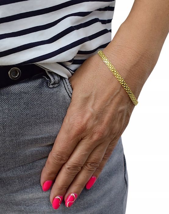 Bransoletka Złota Bismark pr 585 Grawer Gratis