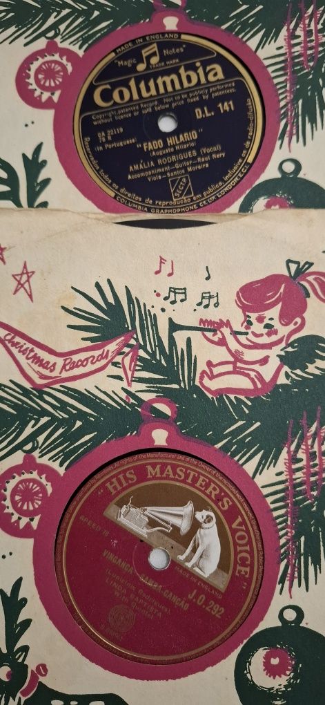 Discos antigos com capa oferta de natal