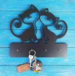 Ключница 2 кота. 4 крючка