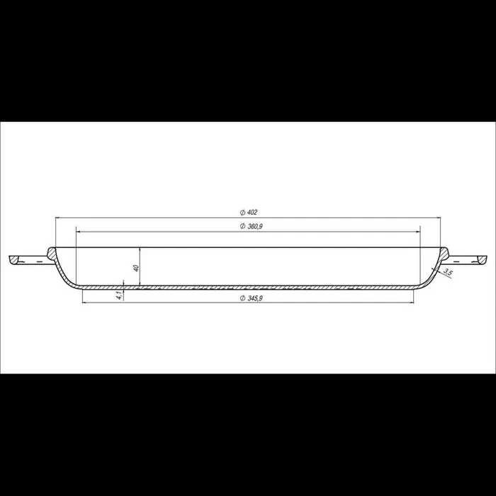 Казан 15л, Ø40см,вага 14,4 кг чавунний з кришкою-сковородою (V15СР)