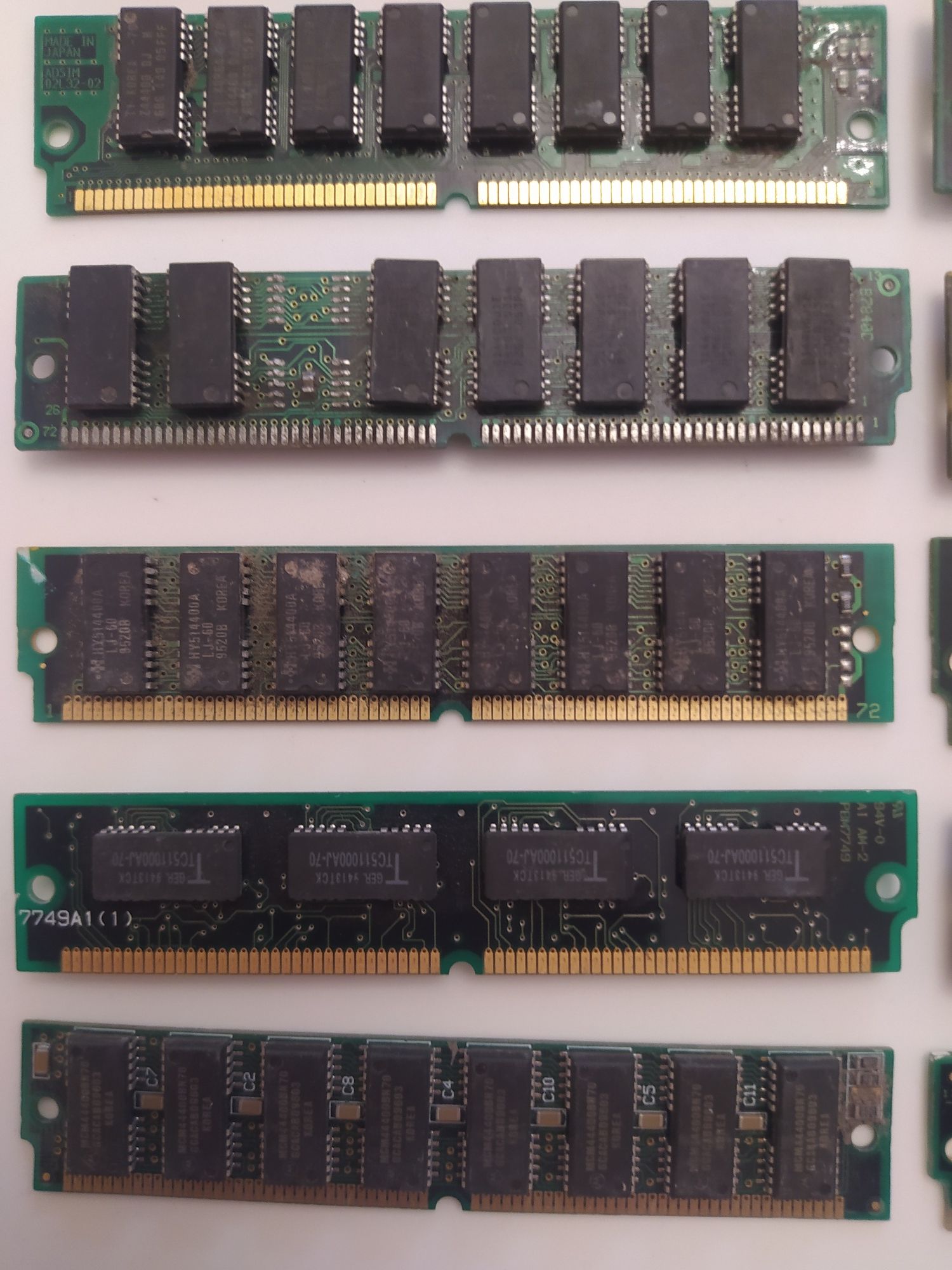 Стара ретро память ОЗУ RAM simm dimm