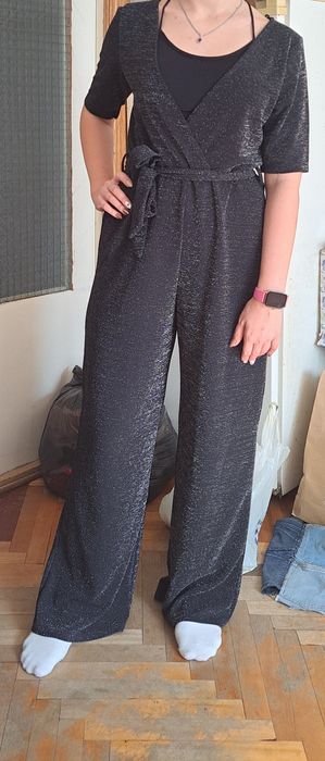 Вечірній блискучий комбінезон