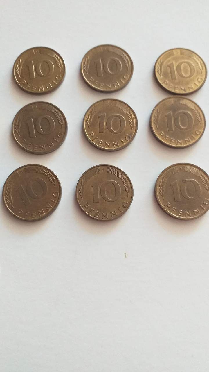 Zestaw monet 10 pfennig