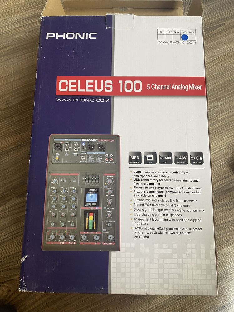 Mikser, interfejs audio bluetooth USB Phonic Celeus 100 bdb