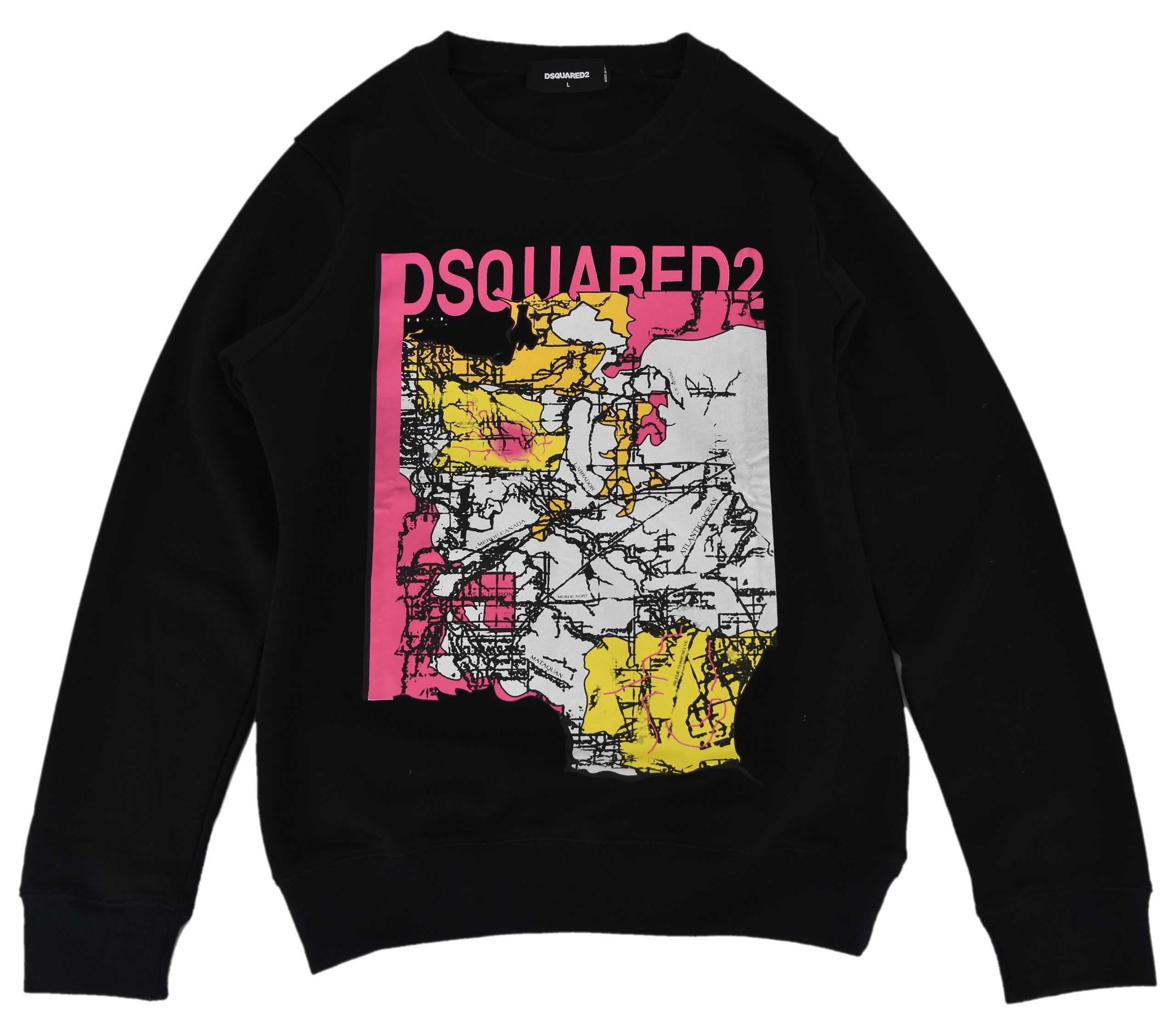 DSQUARED2 bluza damska wygodna nadruk bawełna L