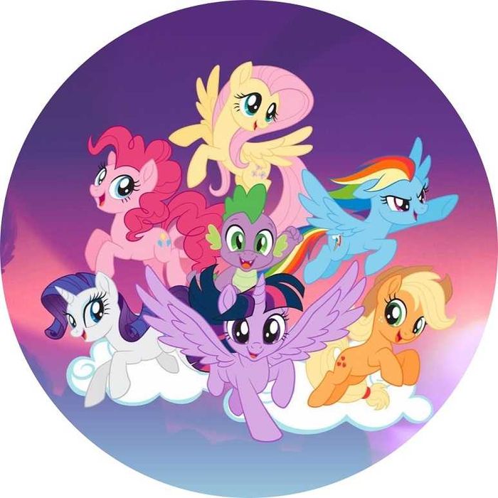 Opłatek na tort Urodziny Kucyk Pony Jednorożec