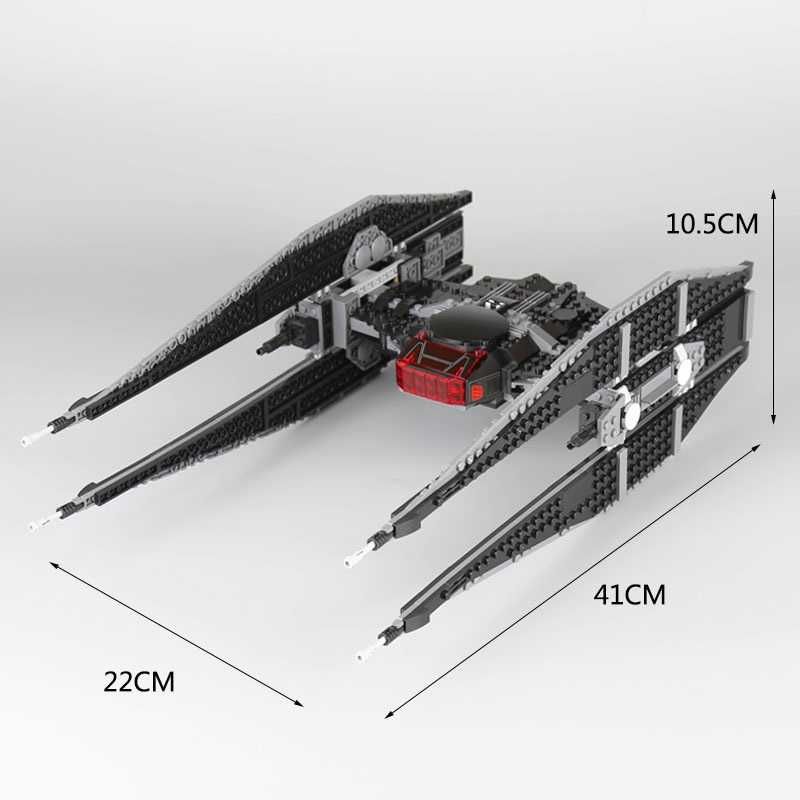 Set / Kit Star Wars -TIE Fighter do Kylo Ren (compatível com lego)