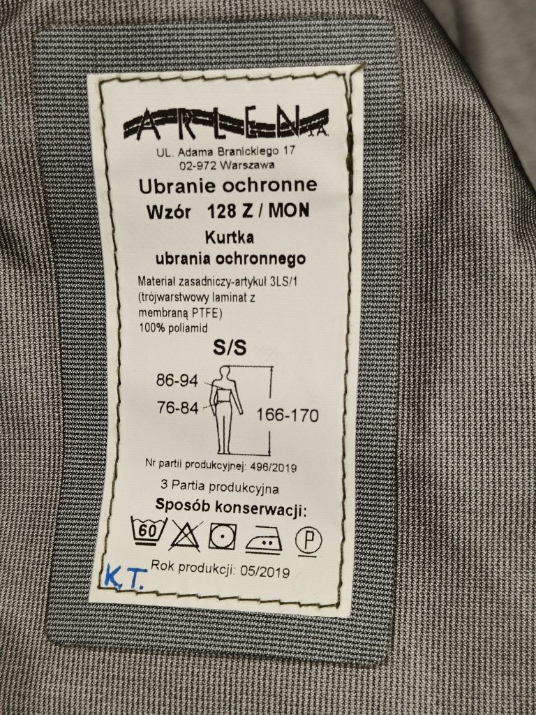Nowe ubranie ochronne wzór 128Z/MON, rozmiar S/S bez bluzy