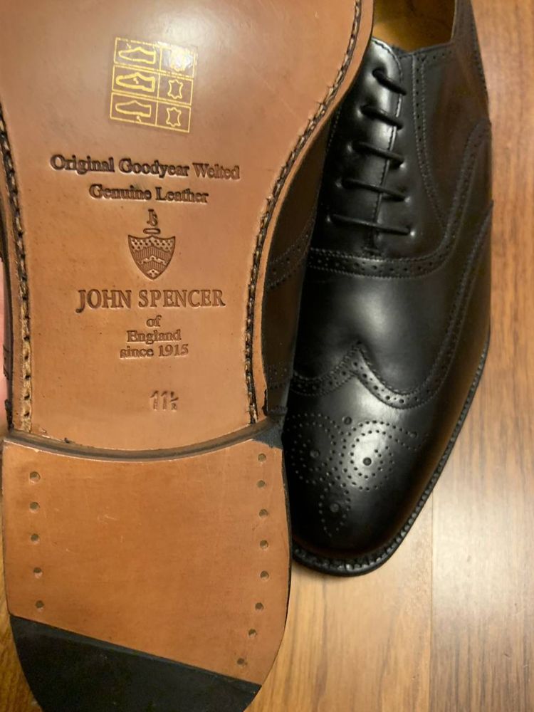 Туфлі чоловічі шкіряні (45 - 46 розмір) John Spencer Brogue