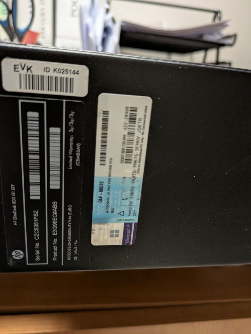 HP EliteDesk 800 G1 SFF – i5 3.3GHz, 8 GB RAM – bez dysku