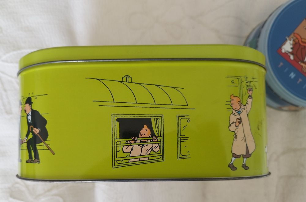 Caixa de metal colecionável Tintin Tintim.