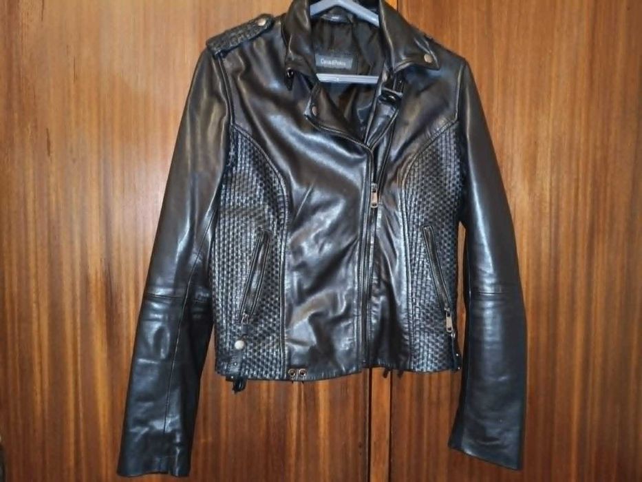 Casaco Pele genuína - Biker Preto (Casa das Peles]