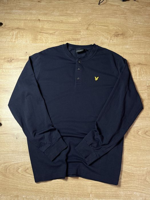Лонгслів Lylle scott темно синій з лого на грудях L кофта