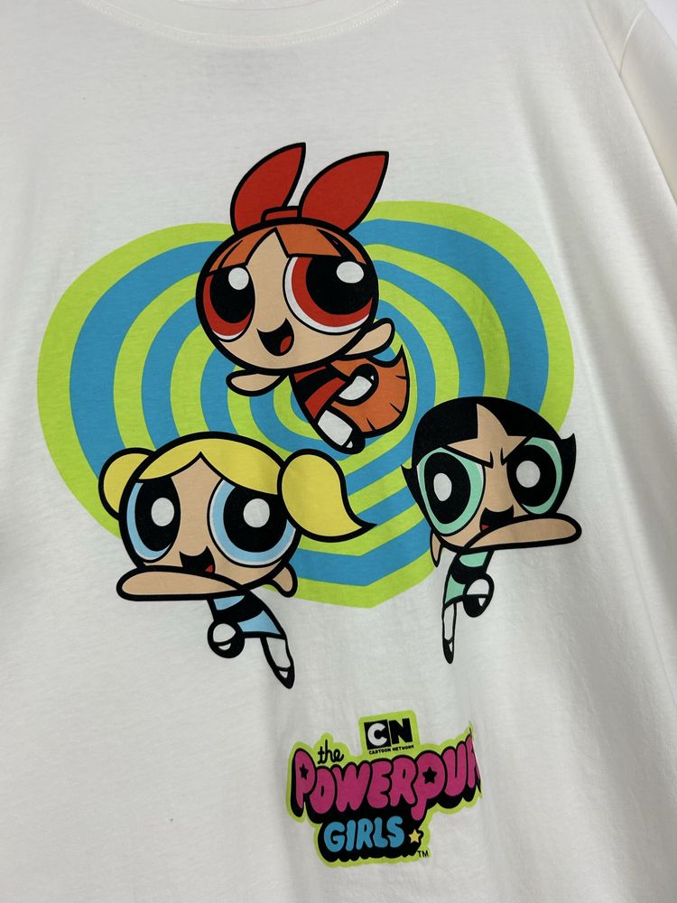 Koszulka biała długa koszula nocna bawełna atomówki Powerpuff Girls XL