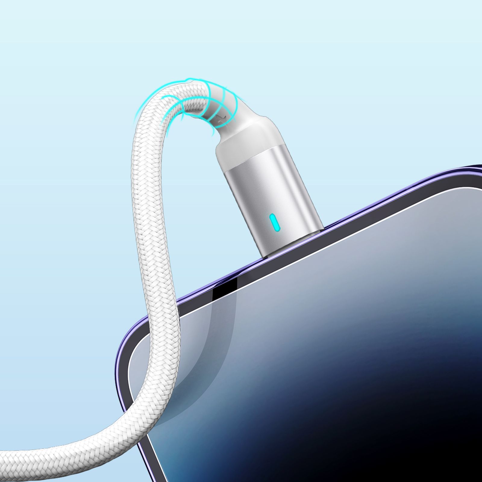 kabel przewód do iphone a10 series usb - lightning 2.4a 1.2m biały