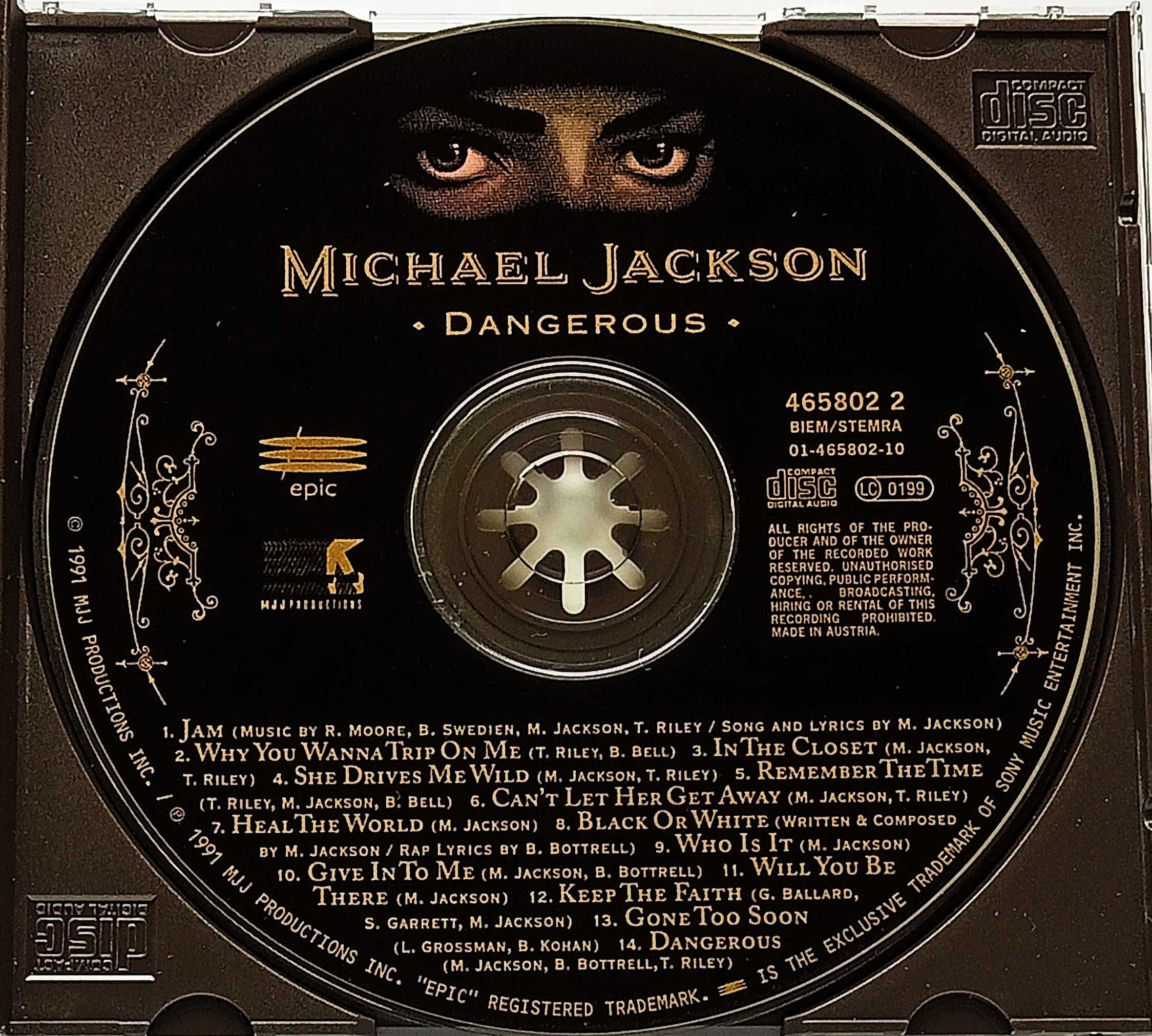 Michael Jackson - Dangerous CD 1991, stare wydanie !