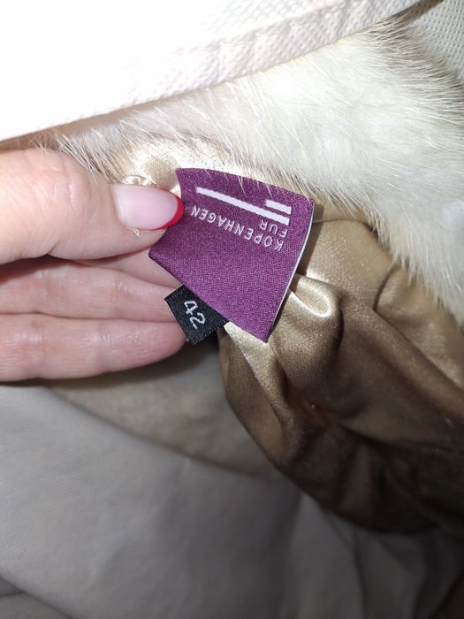 Жилет довгий біла норка