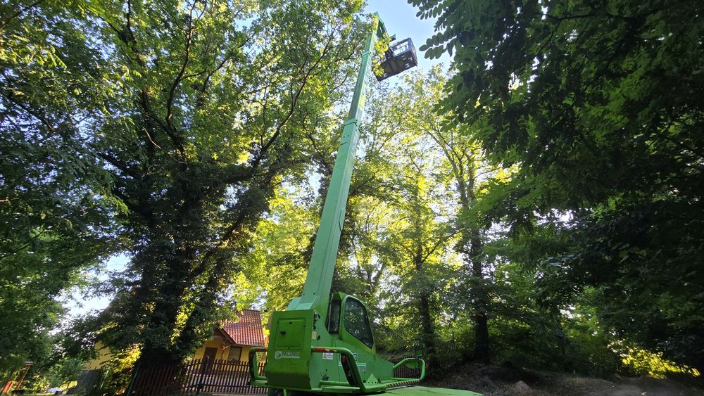 Usługi ładowarką Merlo 38.16 obrotową 16m,  podnośnik koszowy