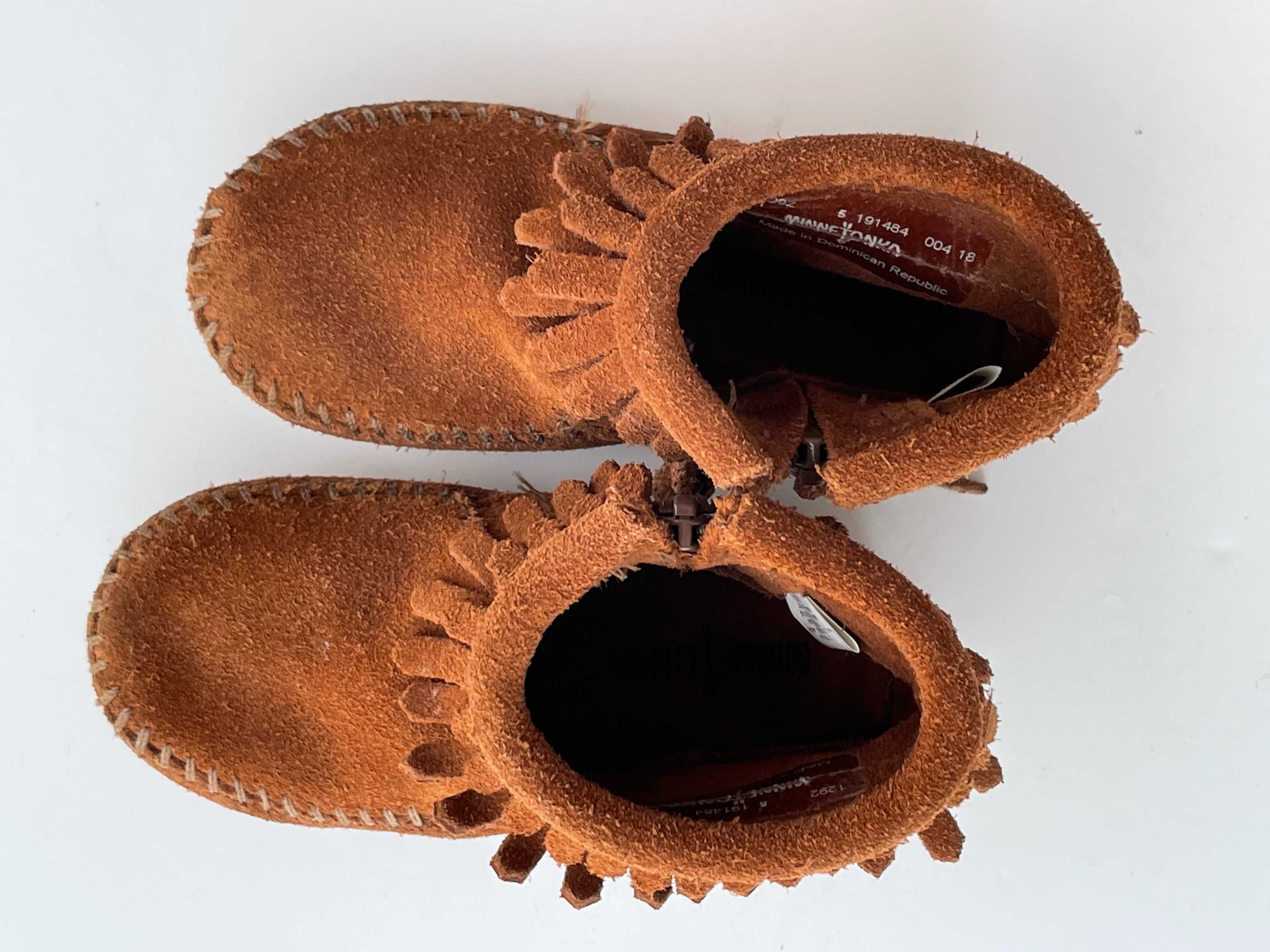 Botki Minnetonka zamszowe 14 cm stan idealny