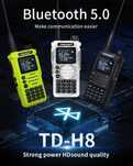 Tidradio TD-H8 VHF UHF 10w Type-C Bluetooth ресивер трансивер 2500 mAh
