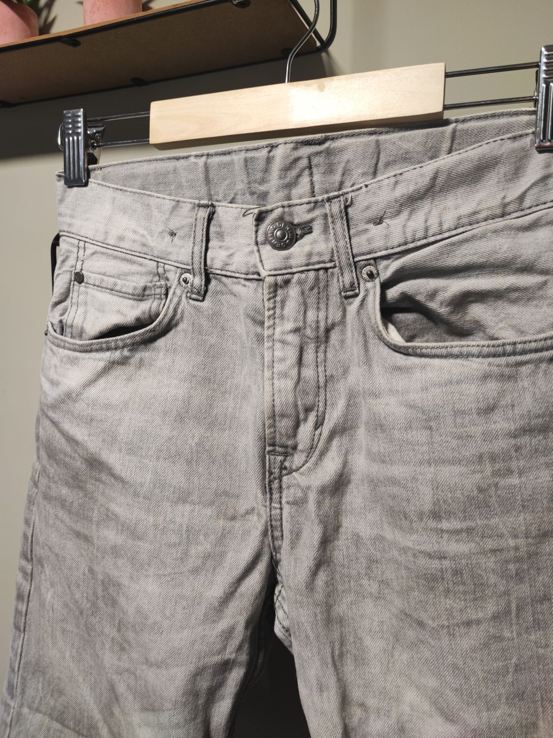 Spodenki chłopięce Denim szare rozmiar 146 stan bdb