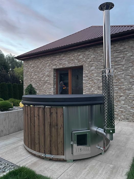 Jacuzzi ogrodowe Balia z włókna szklanego z piecem zintegrowanym 2,0m