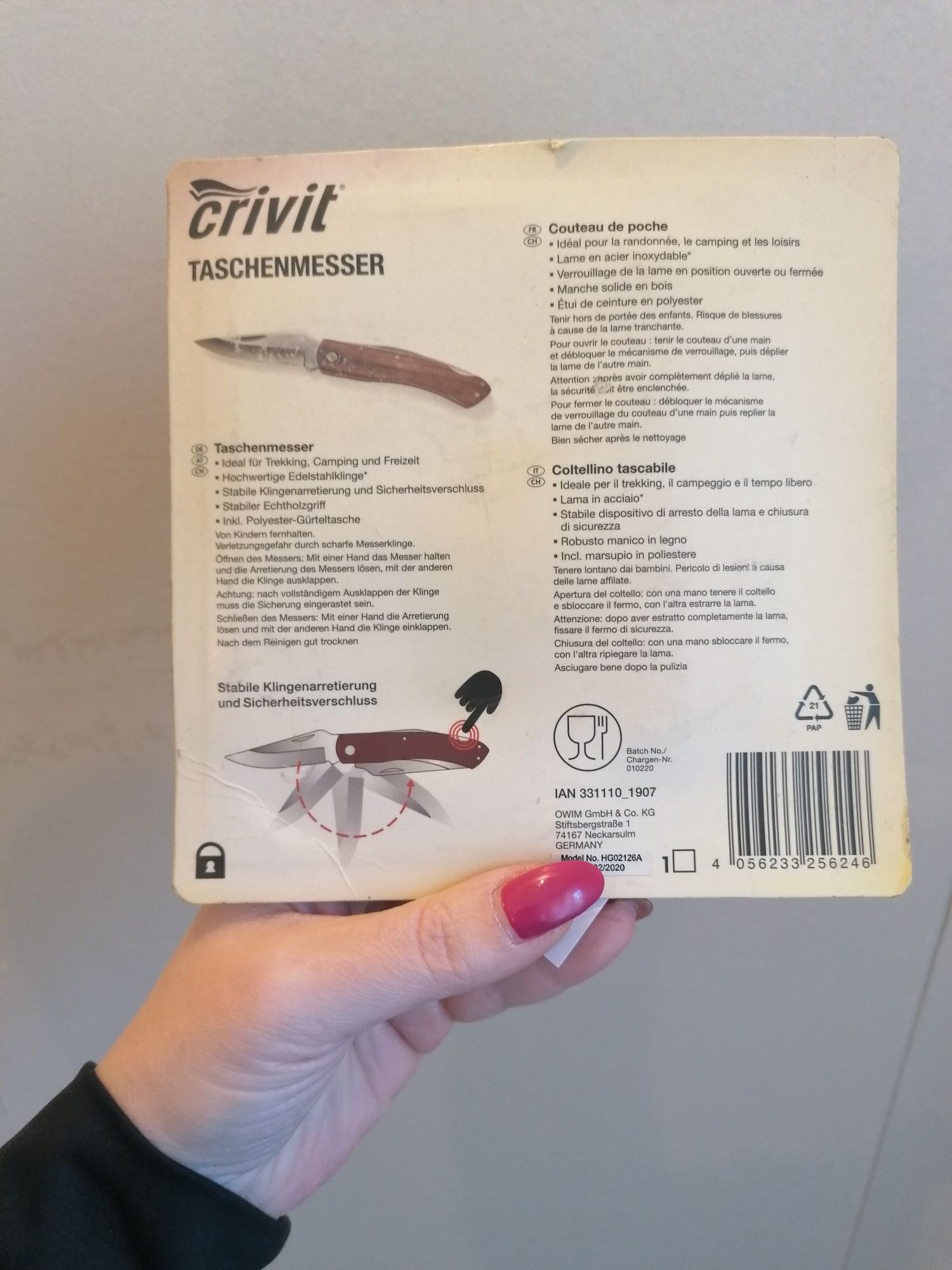 Nóż kieszonkowy z etui