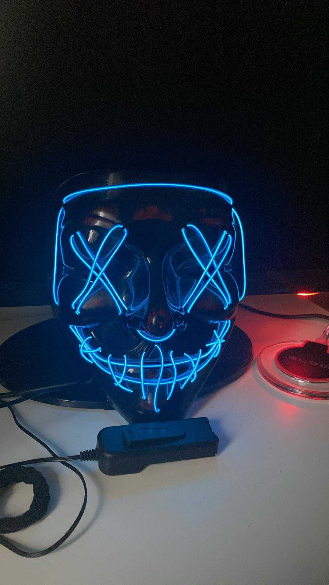 Świecąca maska Purge na Halloween lub inne okazje