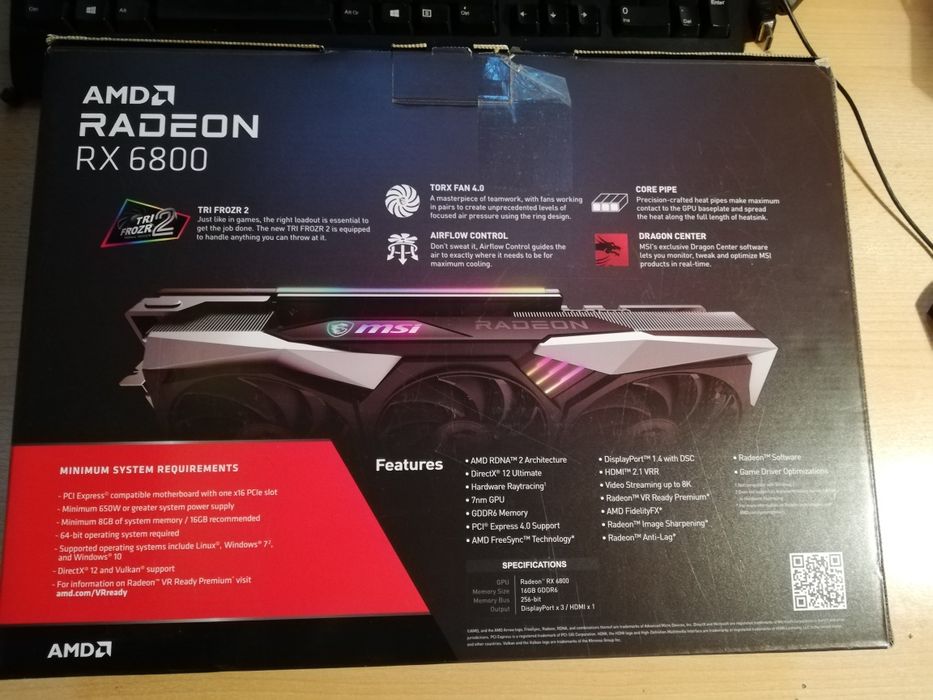 Karta graficzna Radeon MSI RX 6800 Gaming X Trio 16GB