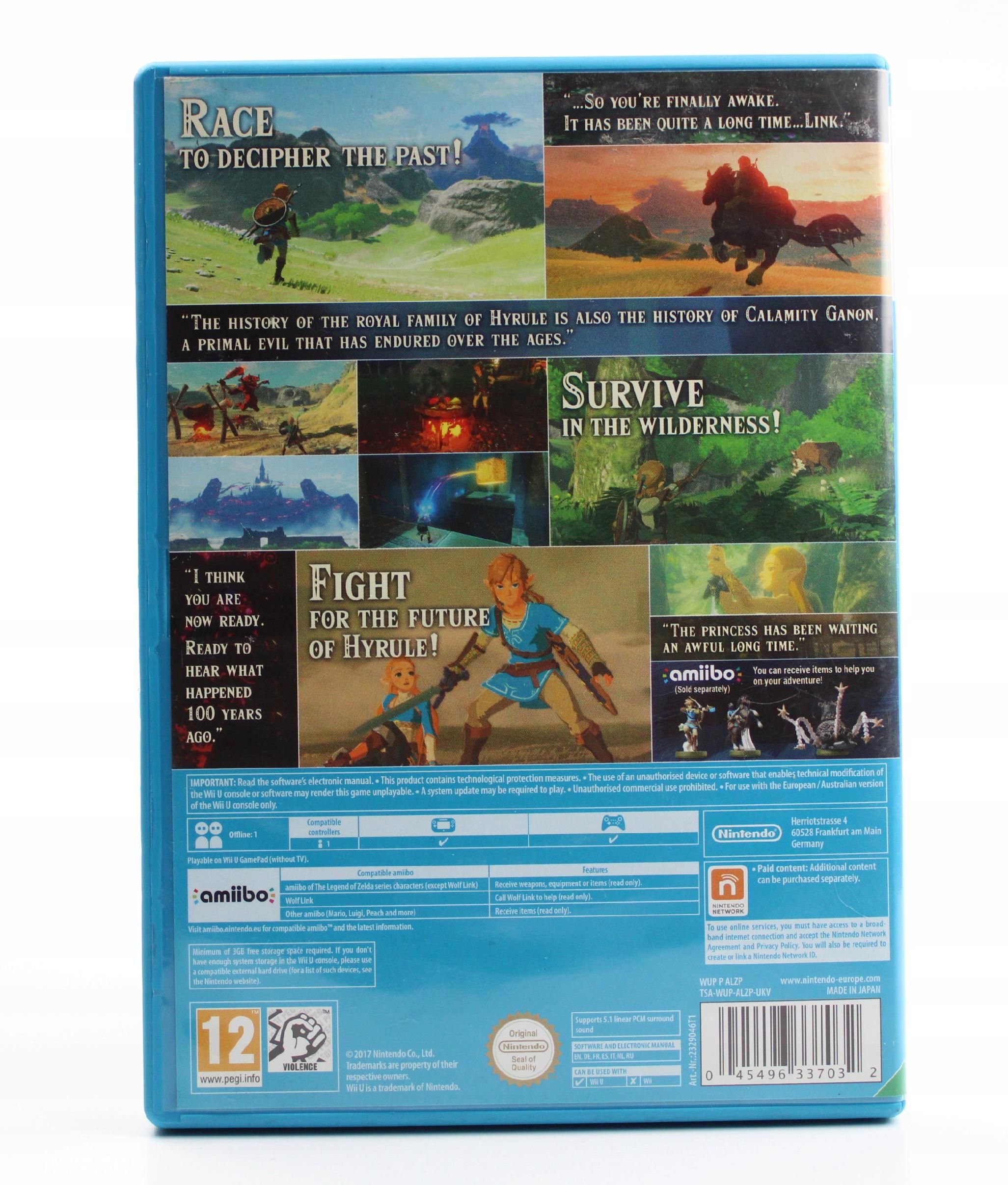 The Legend Of Zelda: Breath Of The Wild Nintendo Wii U