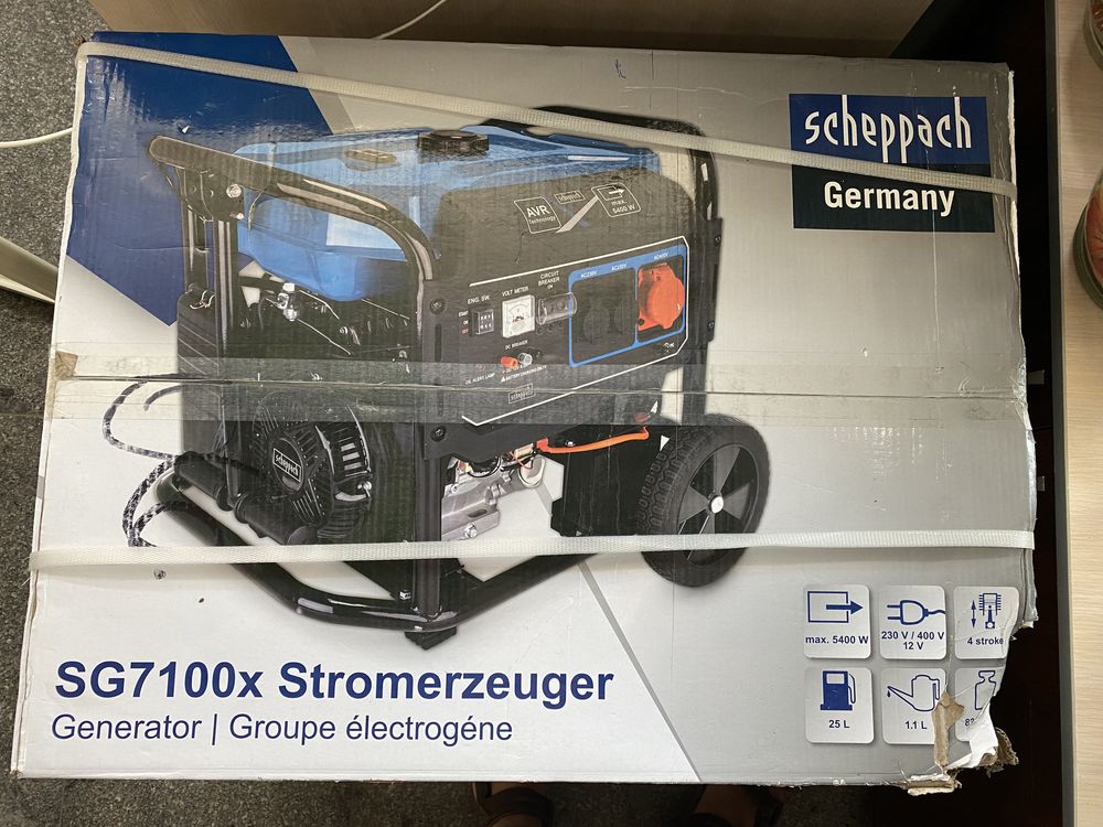 Генератор Scheppach SG7100x бензиновий