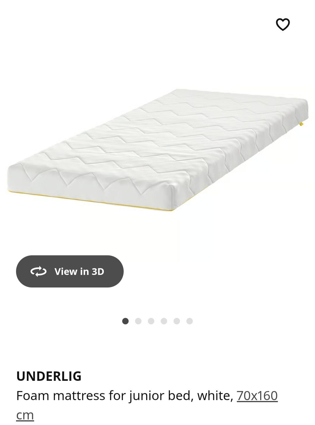 Cama júnior KRITTER com colchão e estrado de ripas.